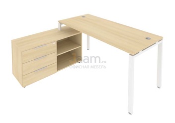 Кабинет руководителя Рабочая станция с опорной тумбой левая Б.РС-СТС-2.4 Л