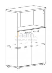 Мебель для персонала Шкаф средний полузакрытый 9363 БП