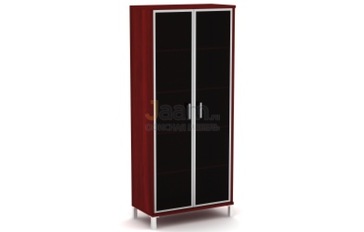 Кабинет руководителя Шкаф широкий со стеклом в алюминиевой рамке